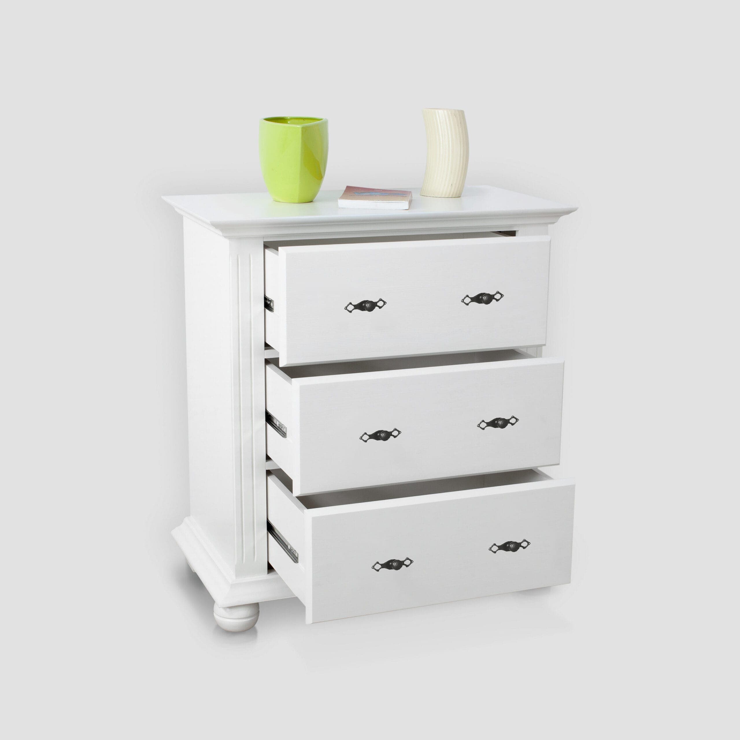 Commode « Nordby » à 3 tiroirs en bois massif