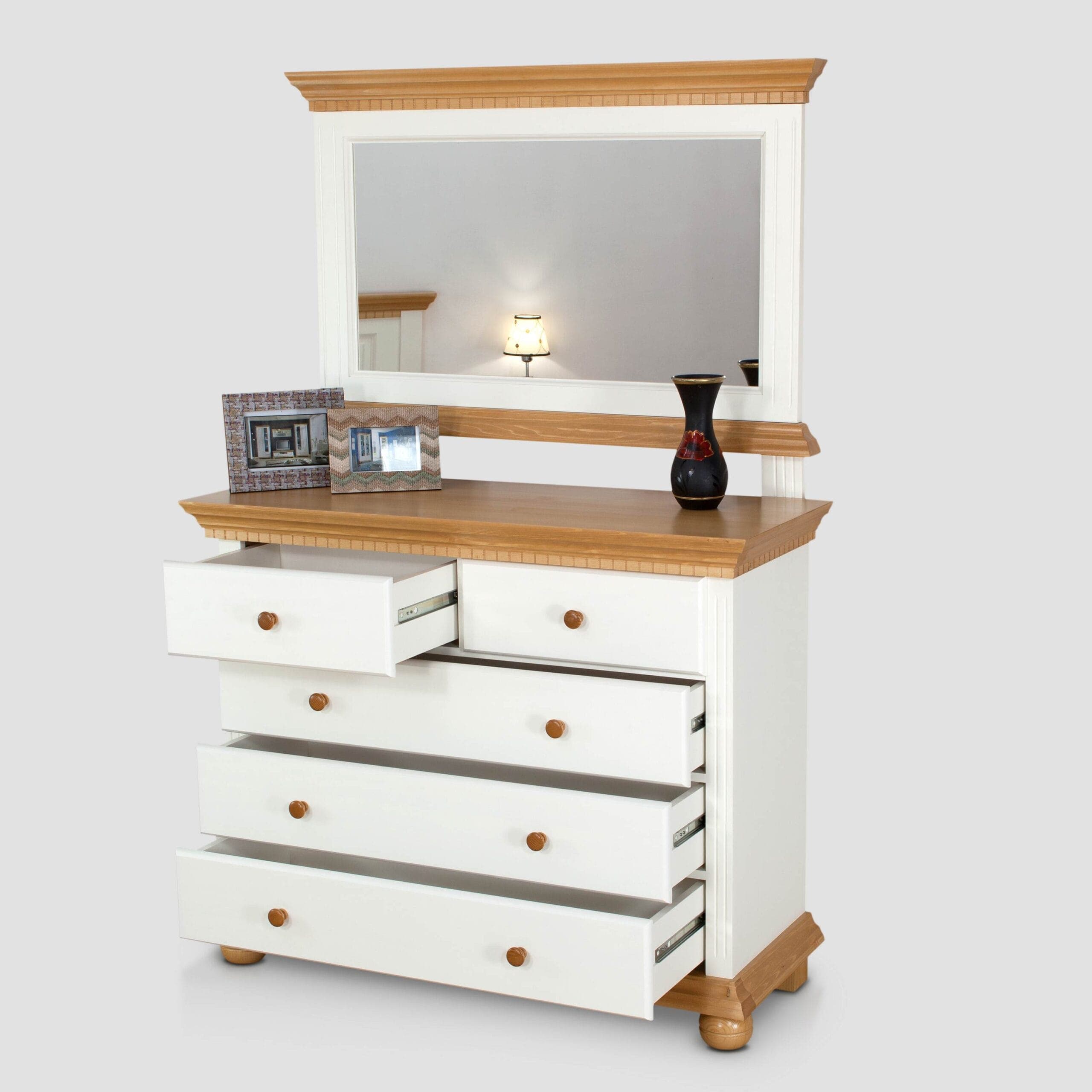 Commode à 5 tiroirs « Fjord » en bois massif