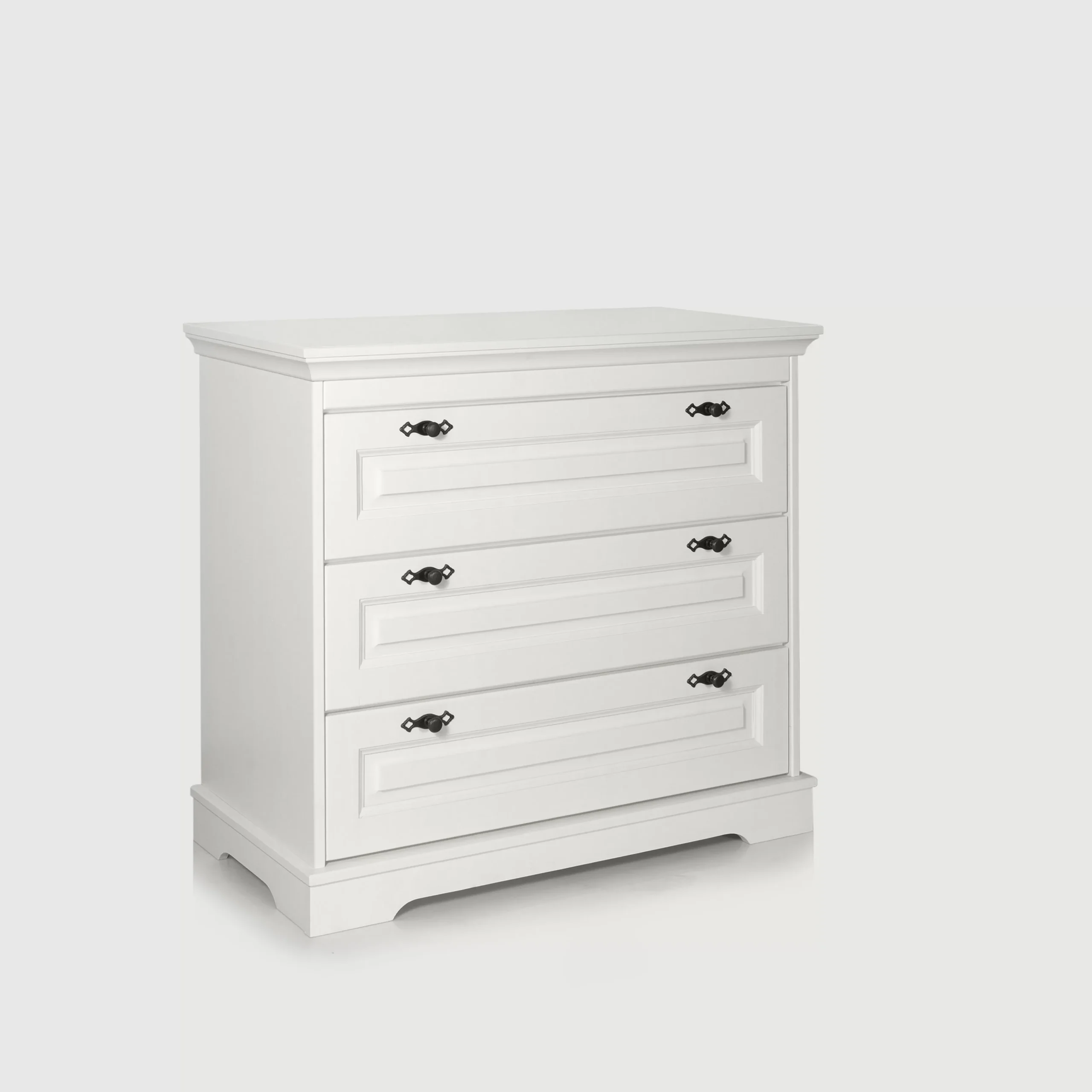 Commode « Linnea » à 3 tiroirs, 100 cm, en bois massif