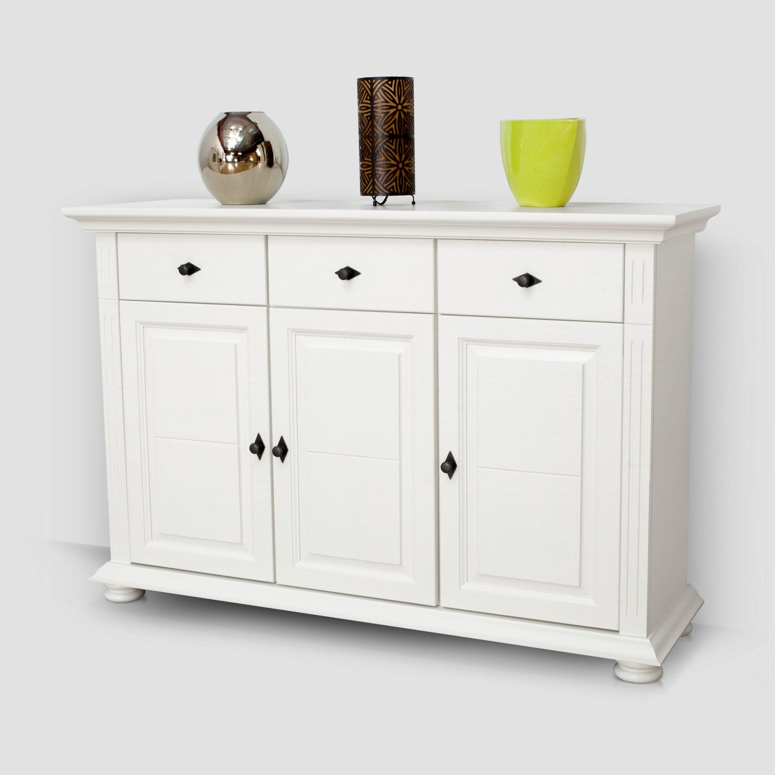 Commode Skagen à 3 portes et 3 tiroirs, anthracite