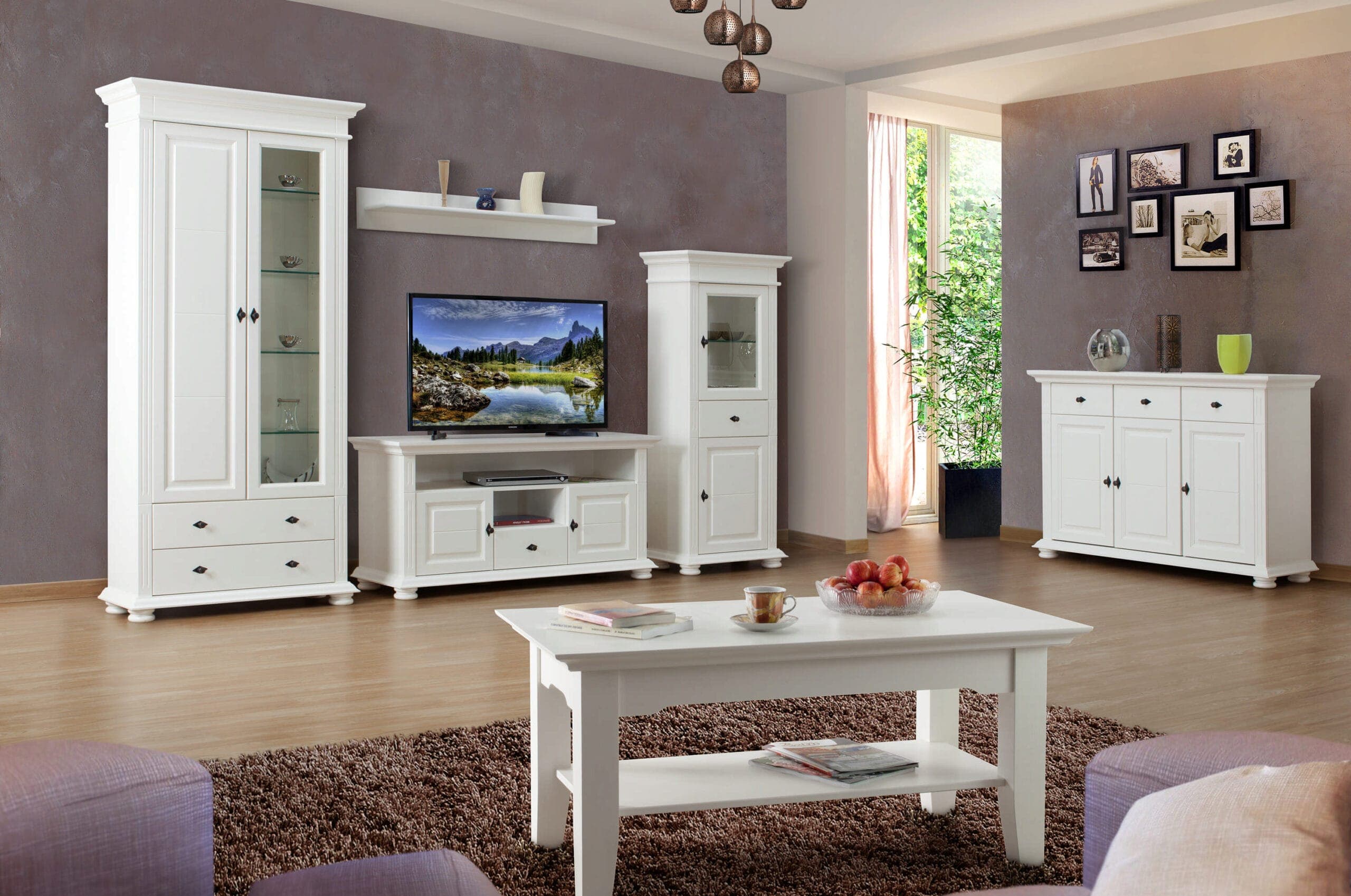Ensemble de salon Skagen en bois massif, personnalisable