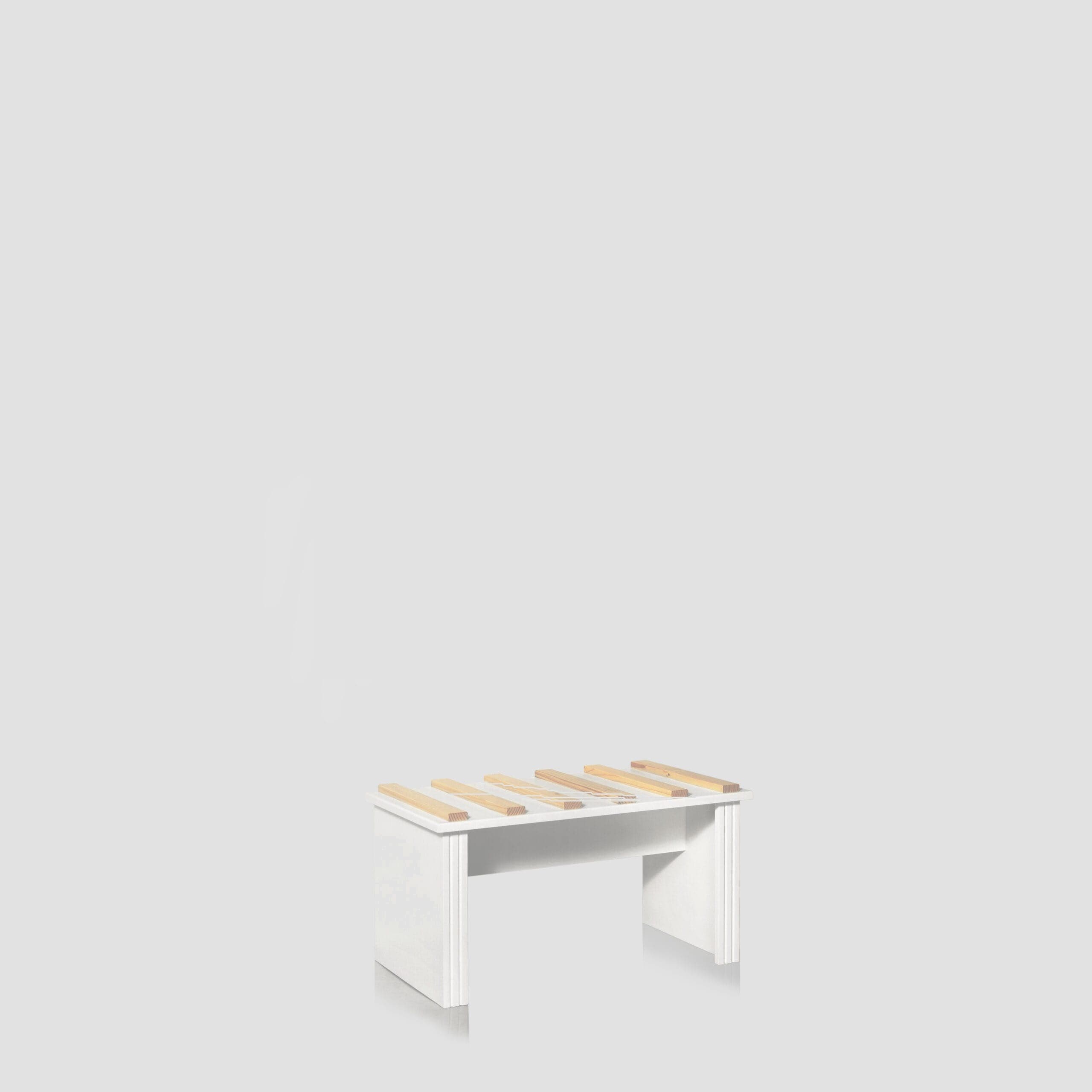 Banc à bagages « Birk » en bois d'épicéa massif pour le couloir