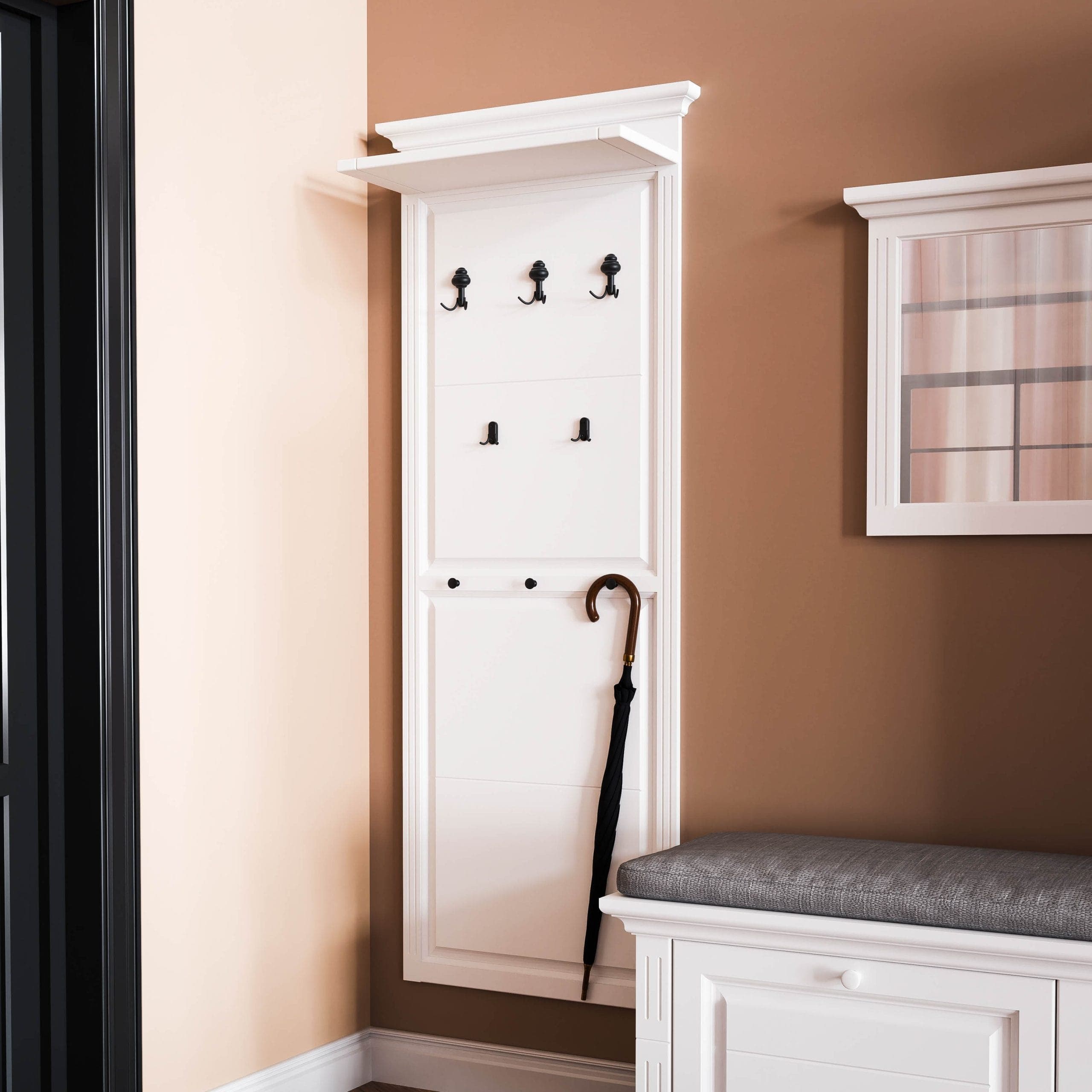 Grande armoire en bois massif « Skagen » pour le couloir