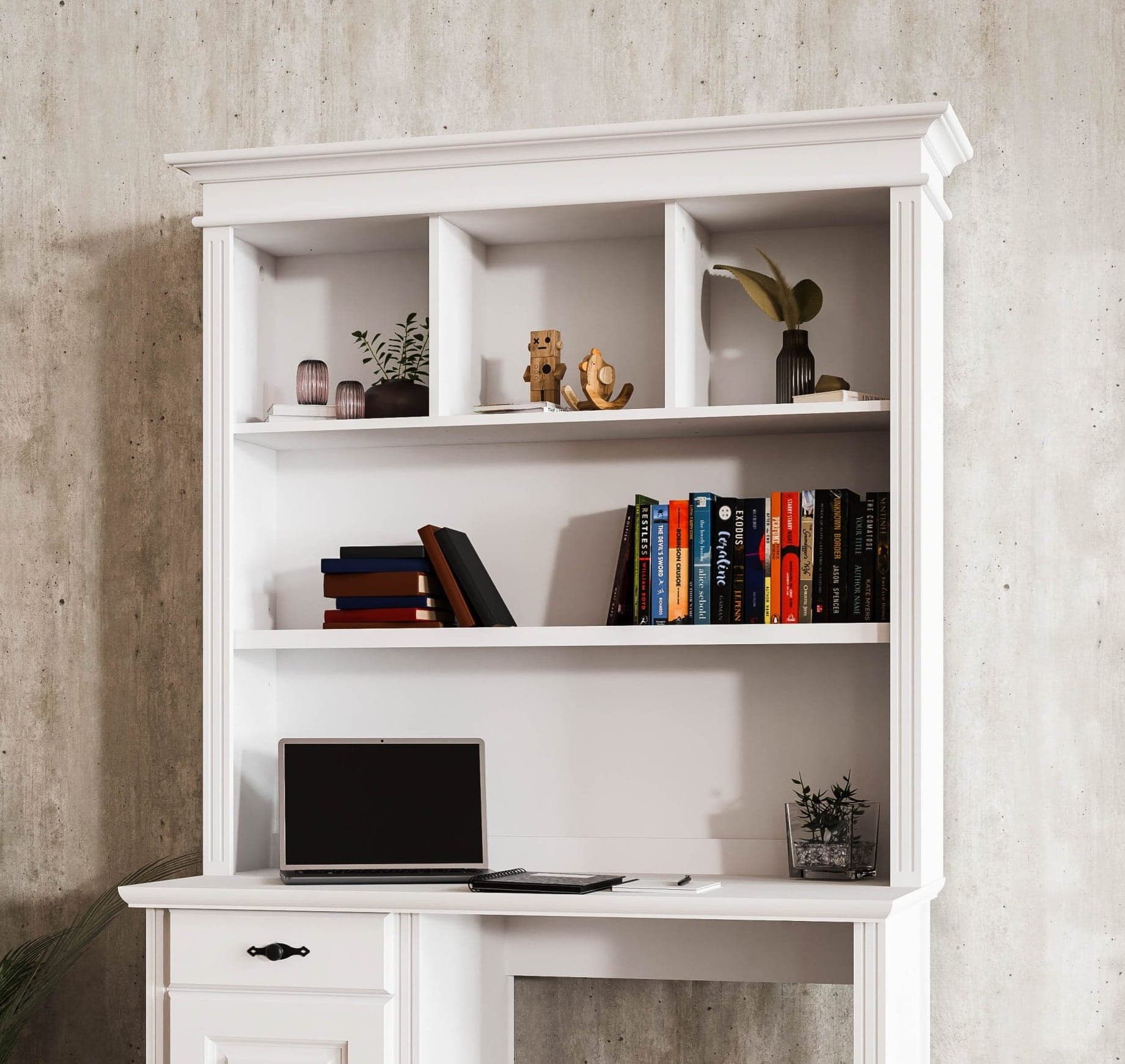 Étagère de bureau « Nordby » avec structure en bois massif