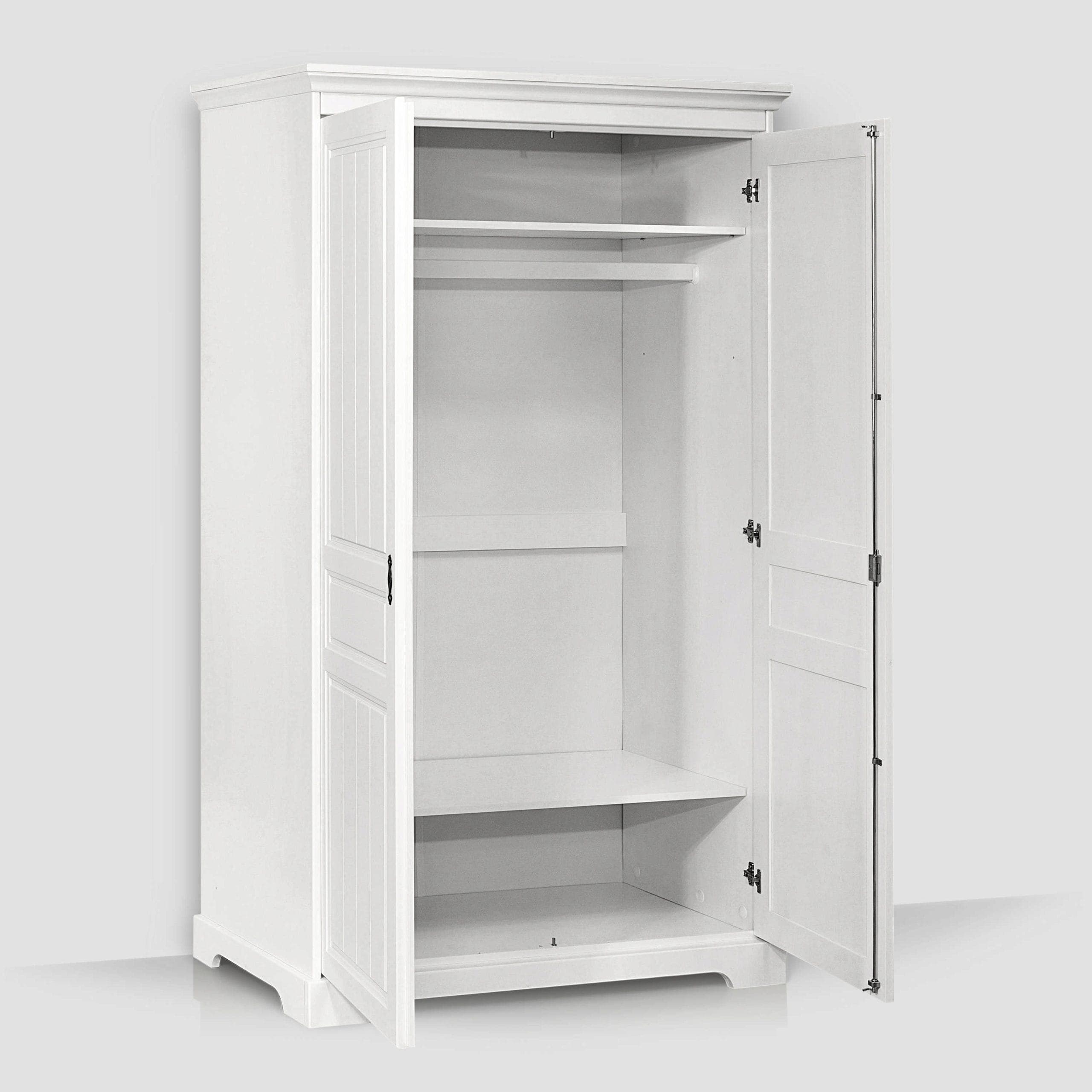 Armoire à deux portes en bois massif « Linnea » en turquoise pastel