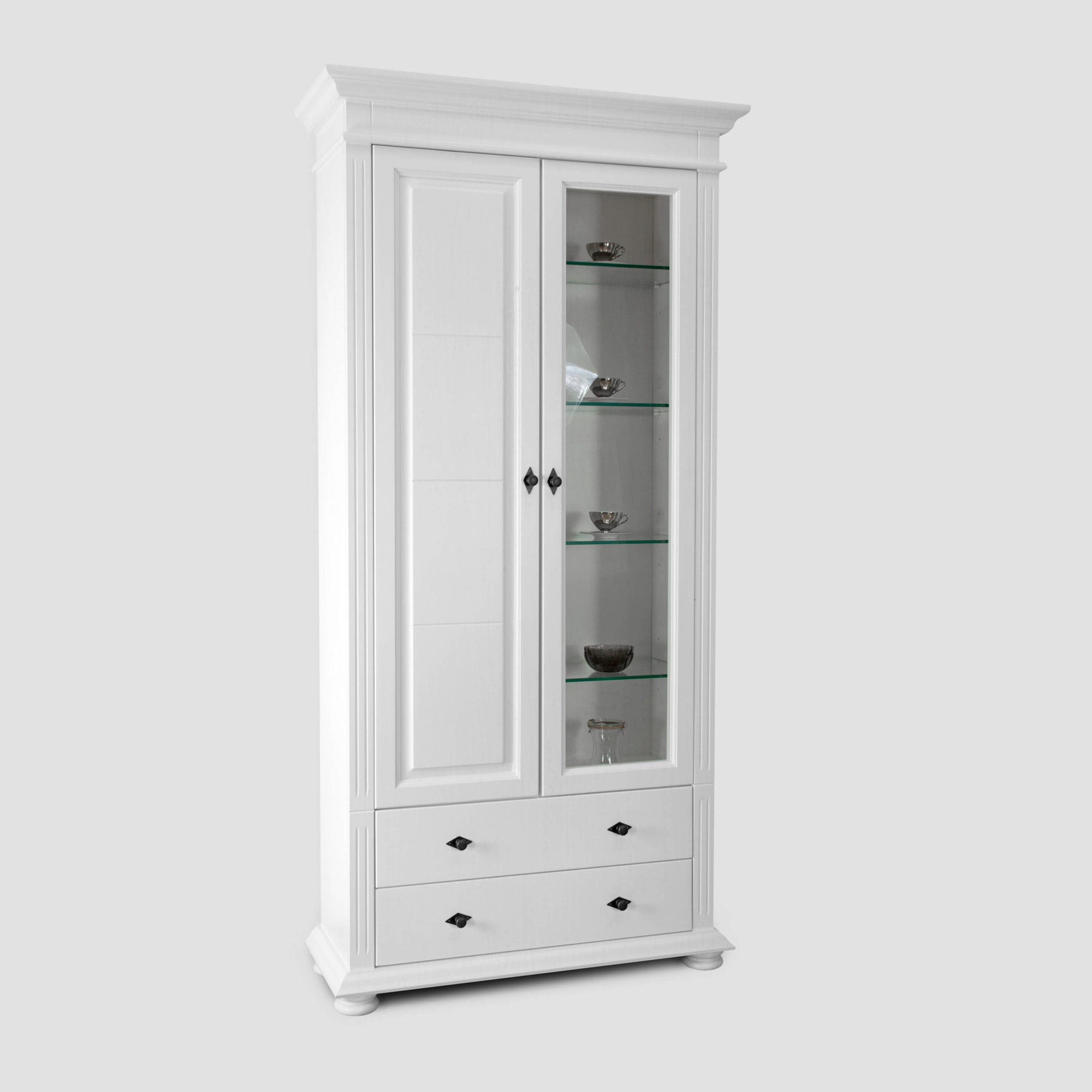 Salon Skagen 3 – Ensemble en bois massif comprenant 2 vitrines
