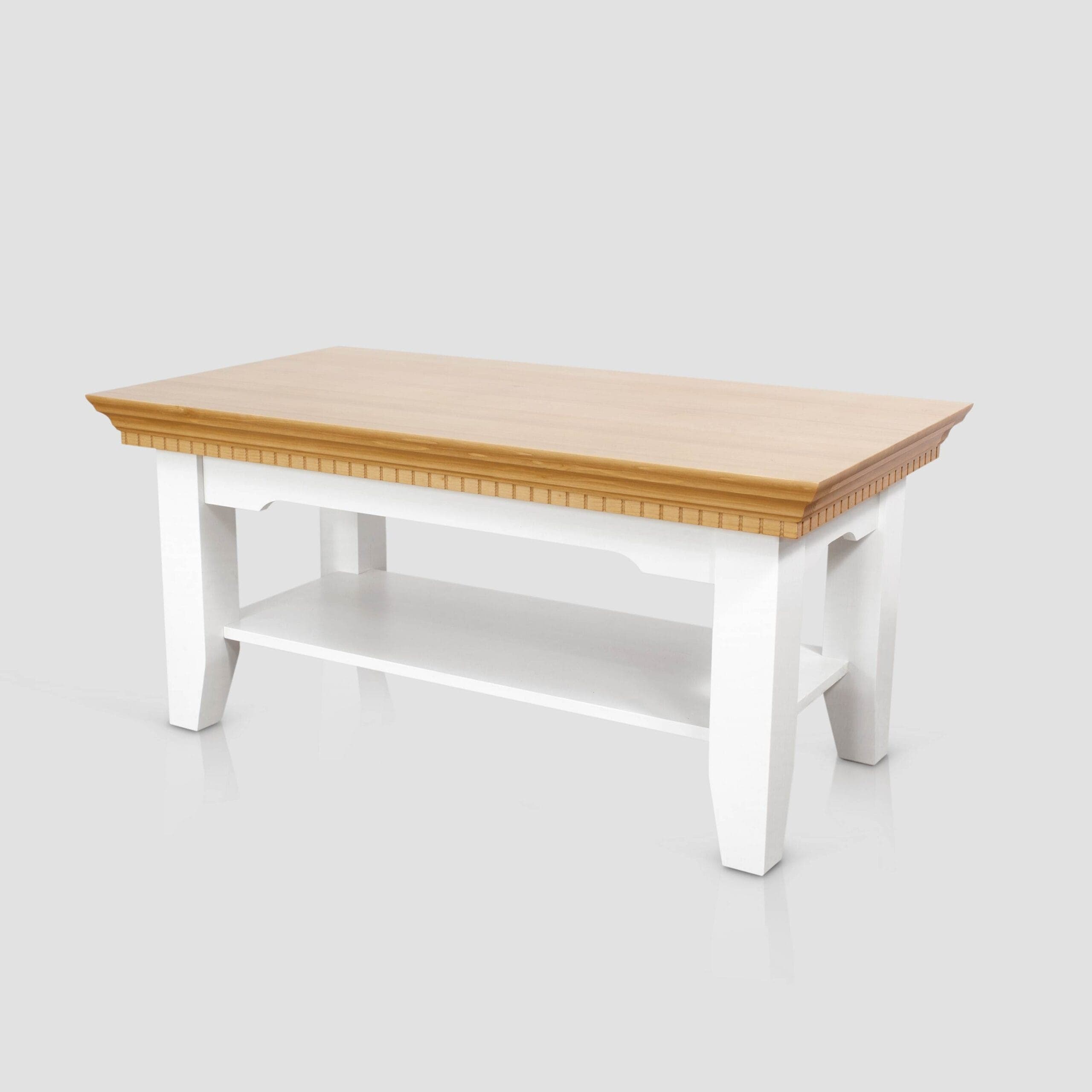 Table basse « Fjord » en bois massif avec plateau