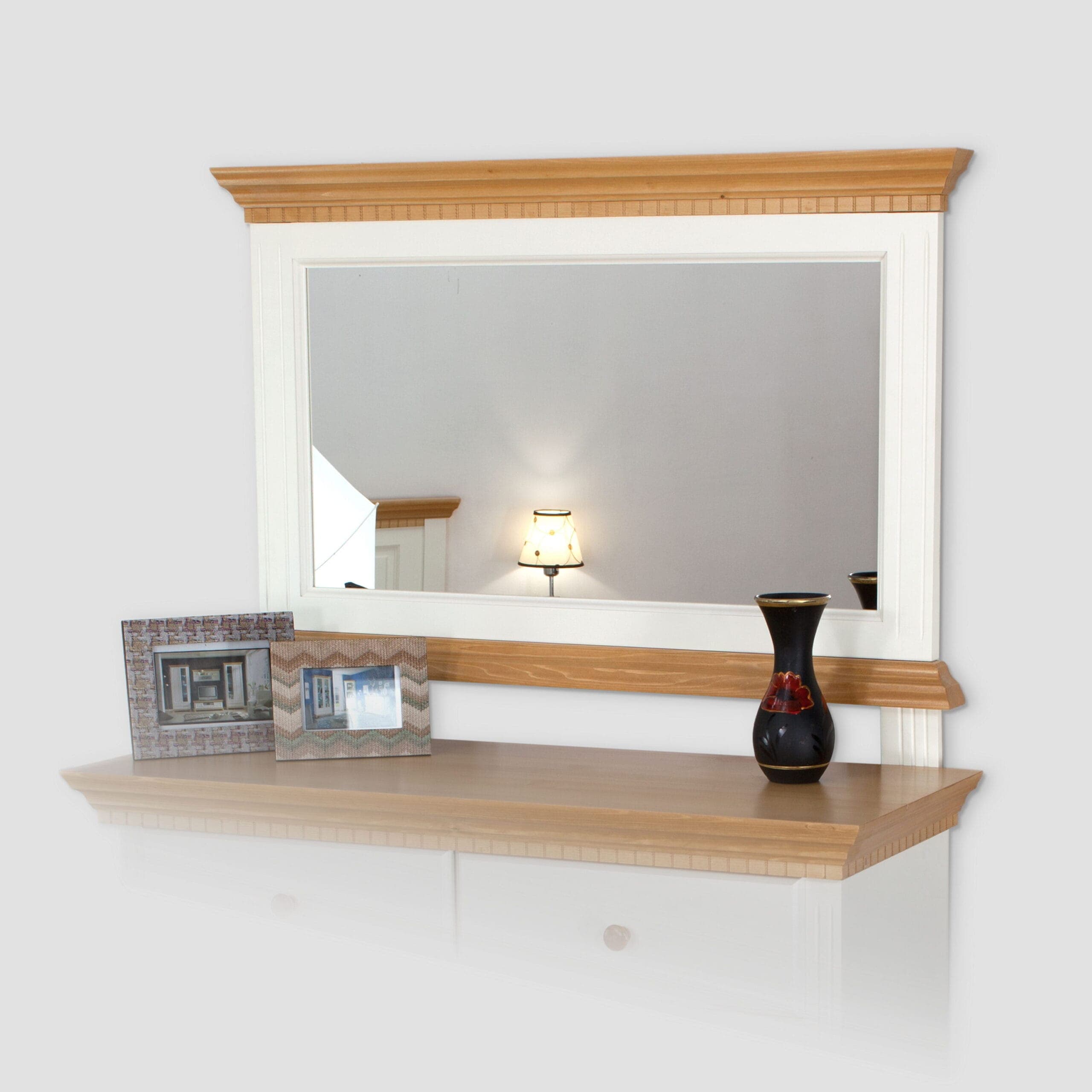 Miroir « Fjord » en bois massif pour le couloir et la commode