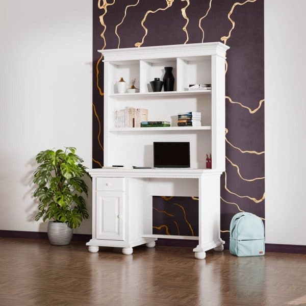Bureau avec étagère « Fjord » en bois massif