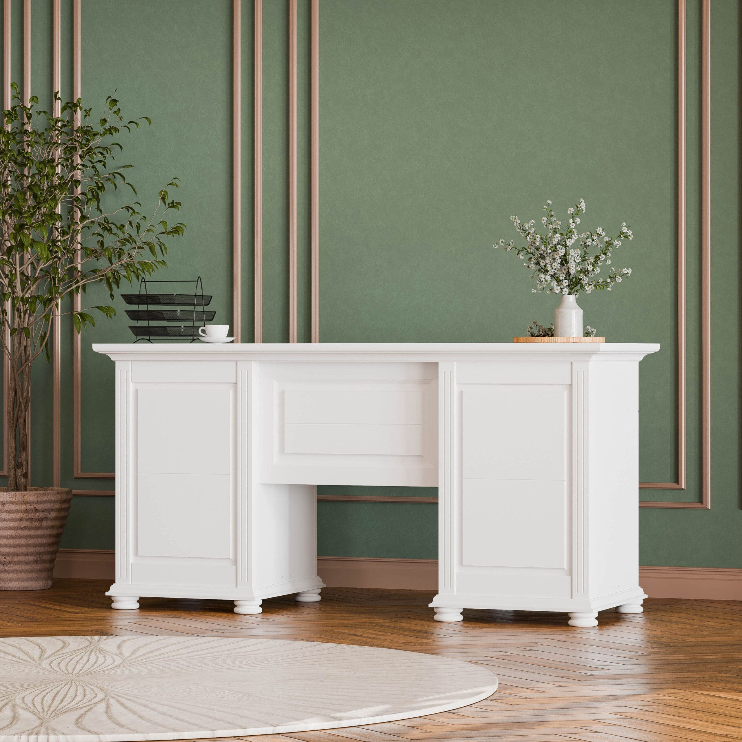 Bureau « Skagen » avec 2 caissons, 160 x 70 cm