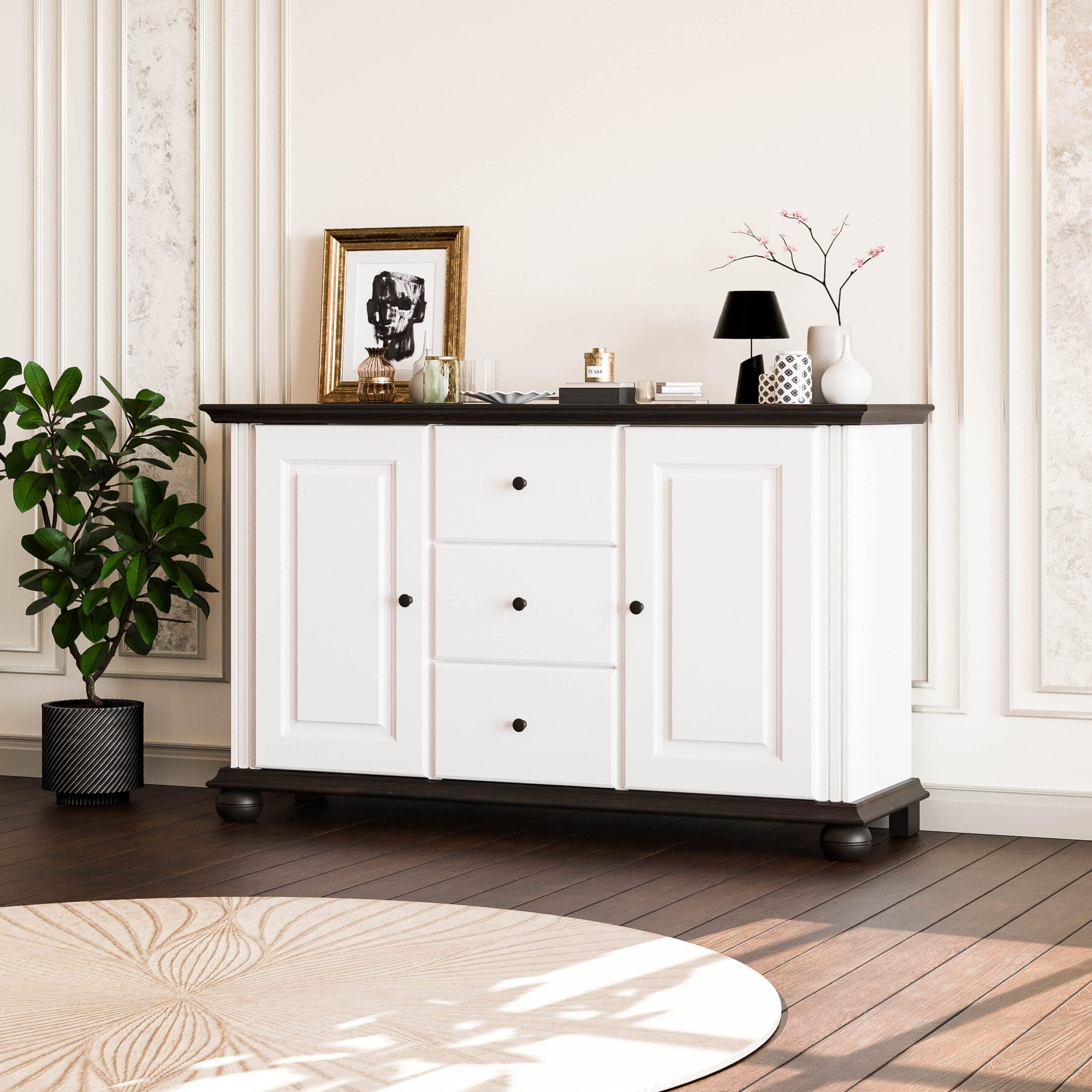 Commode « Nordby » à 2 portes et 3 tiroirs