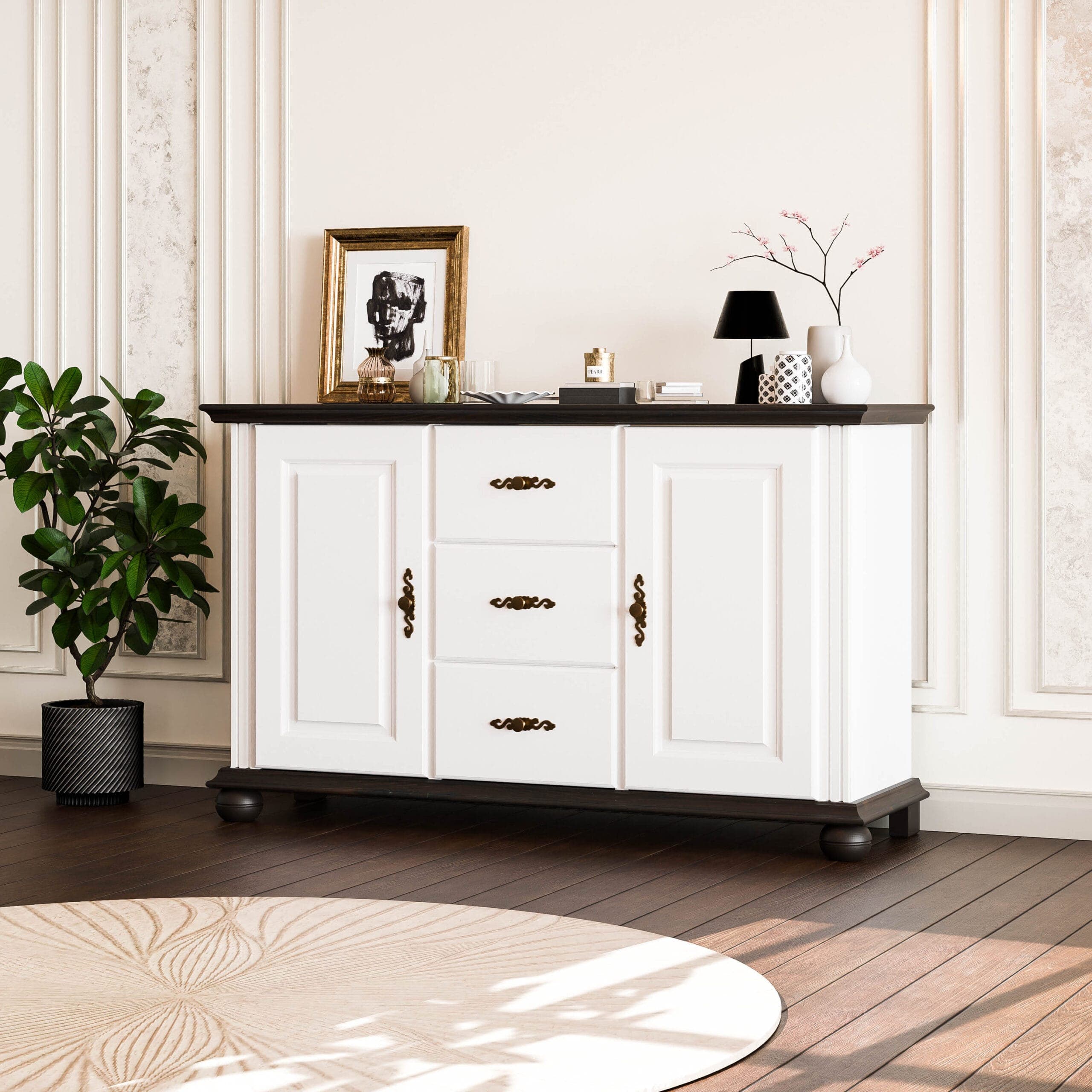 Commode « Nordby » à 2 portes et 3 tiroirs