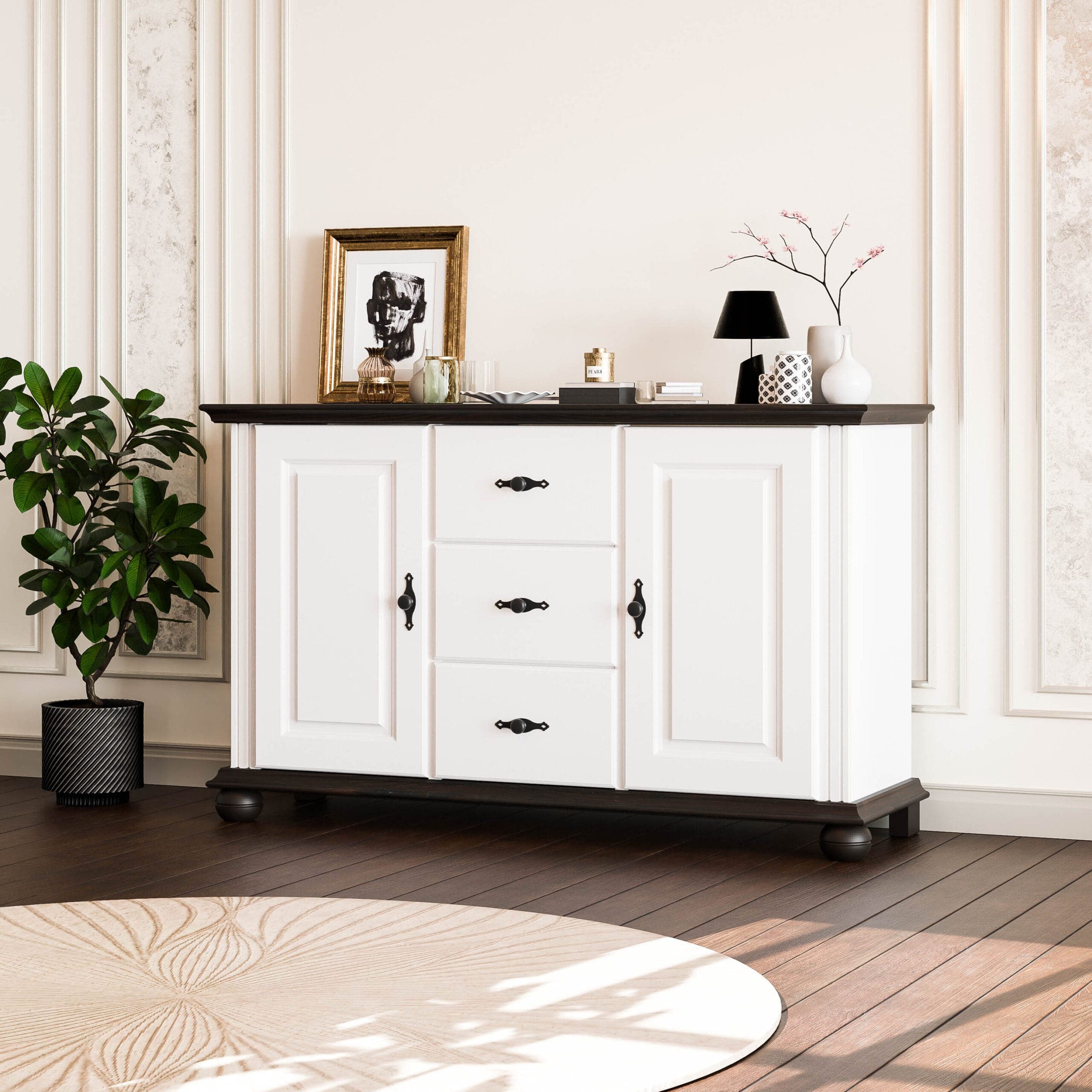 Commode « Nordby » à 2 portes et 3 tiroirs
