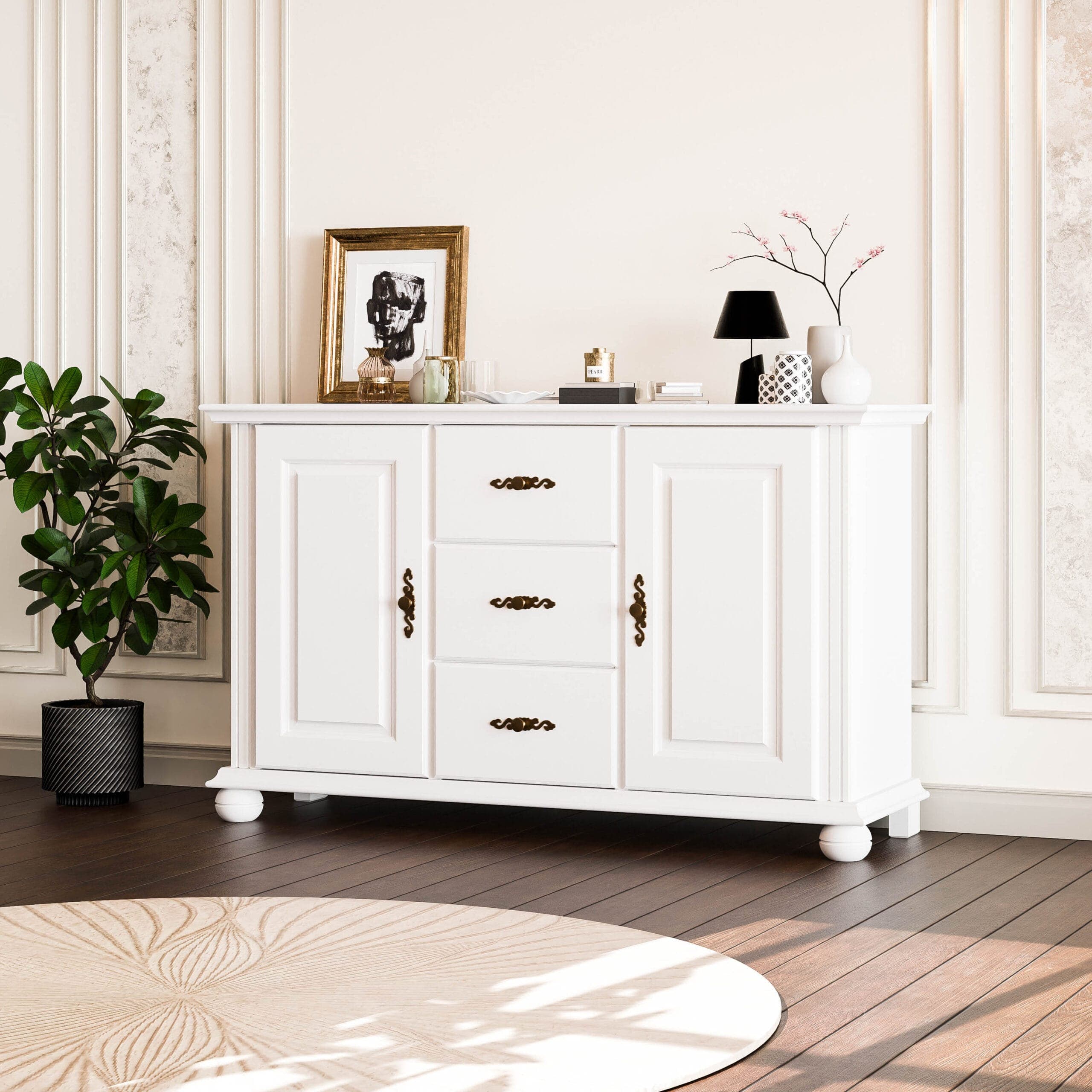 Commode « Nordby » à 2 portes et 3 tiroirs