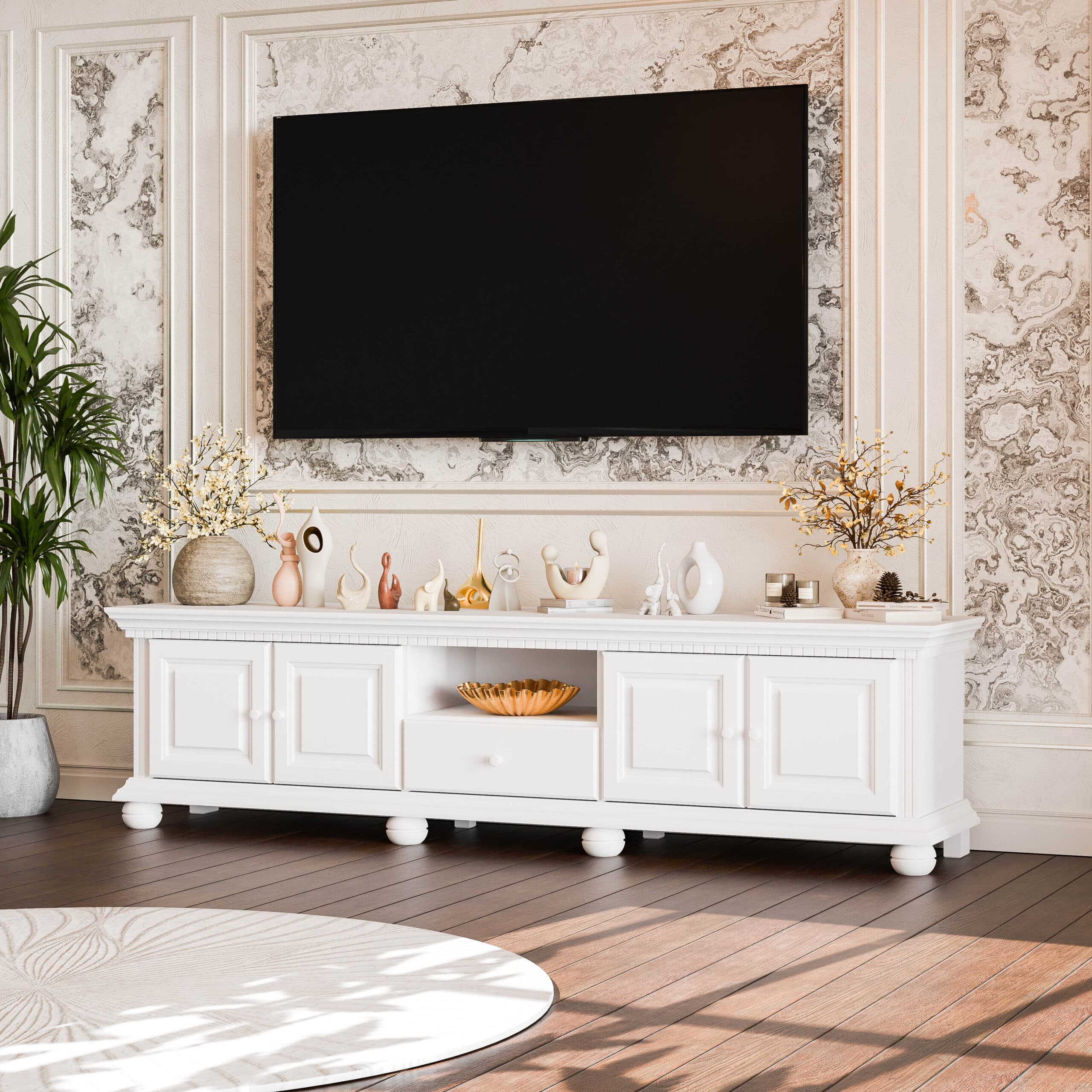 Meuble TV Fjord 200 en bois massif pour le salon