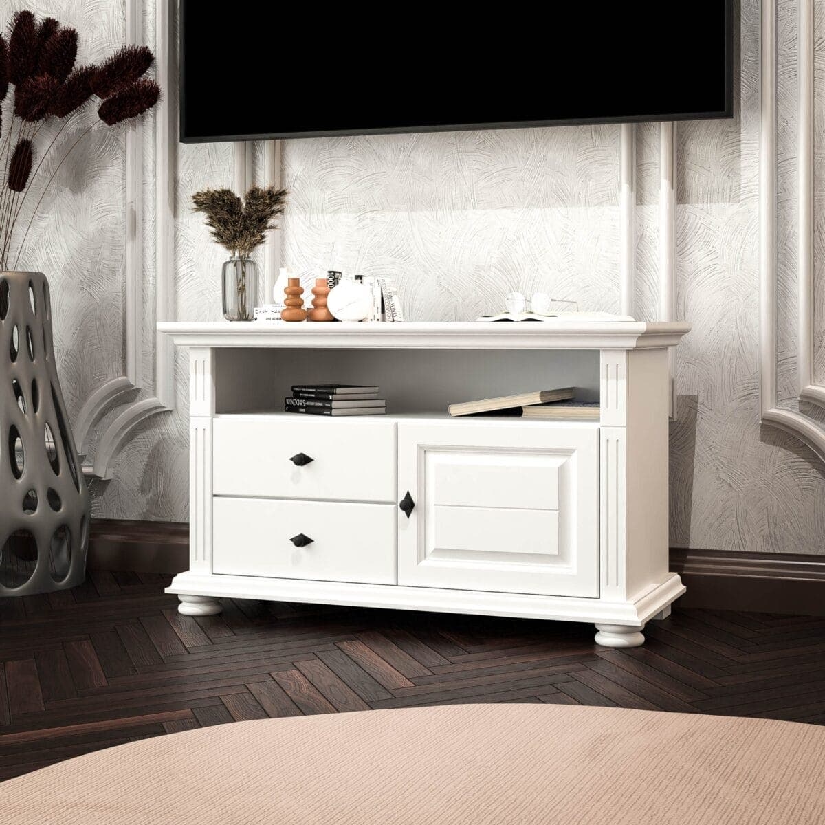 Petit meuble TV « Skagen » en bois massif