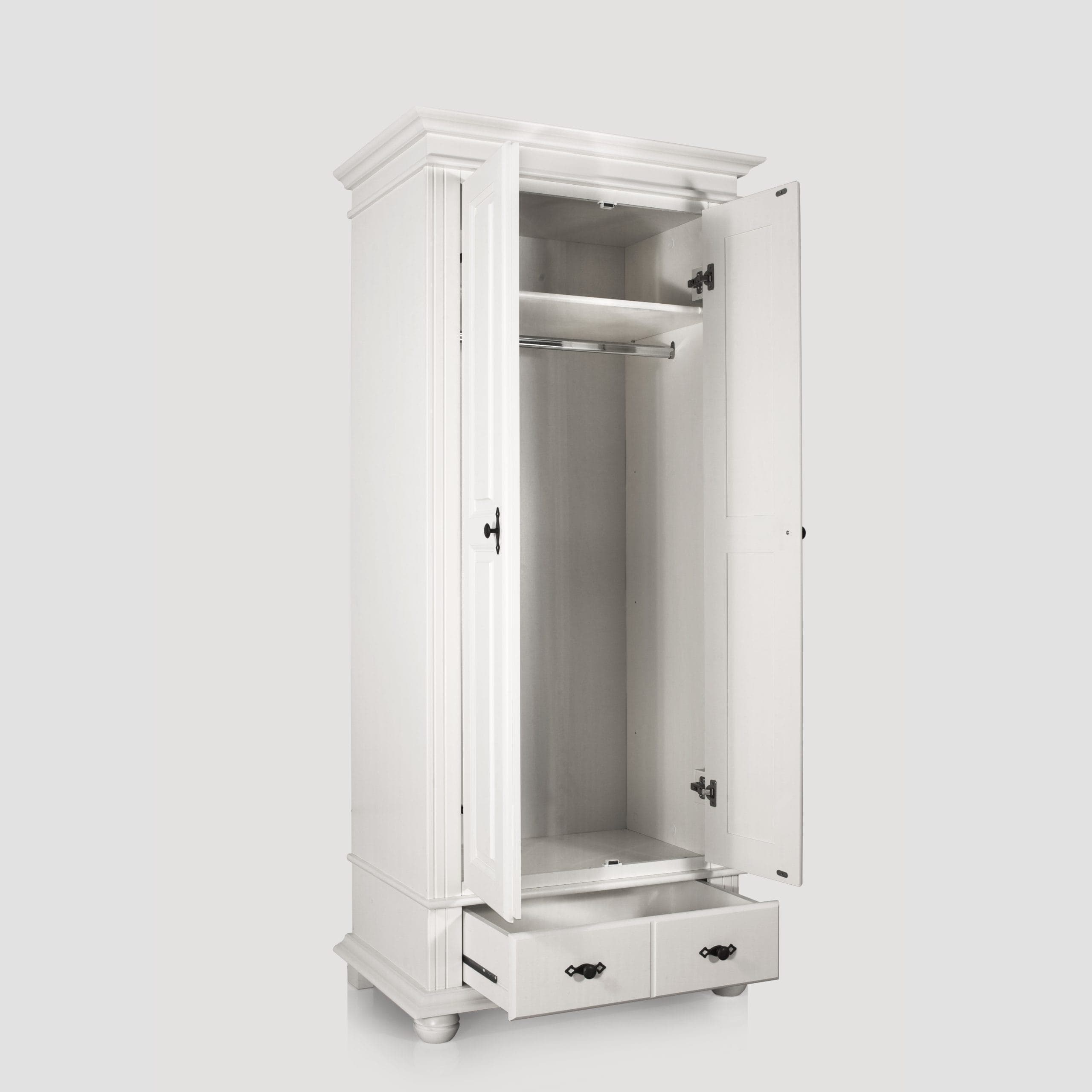 Armoire Nordby à 2 portes étroites en bois massif