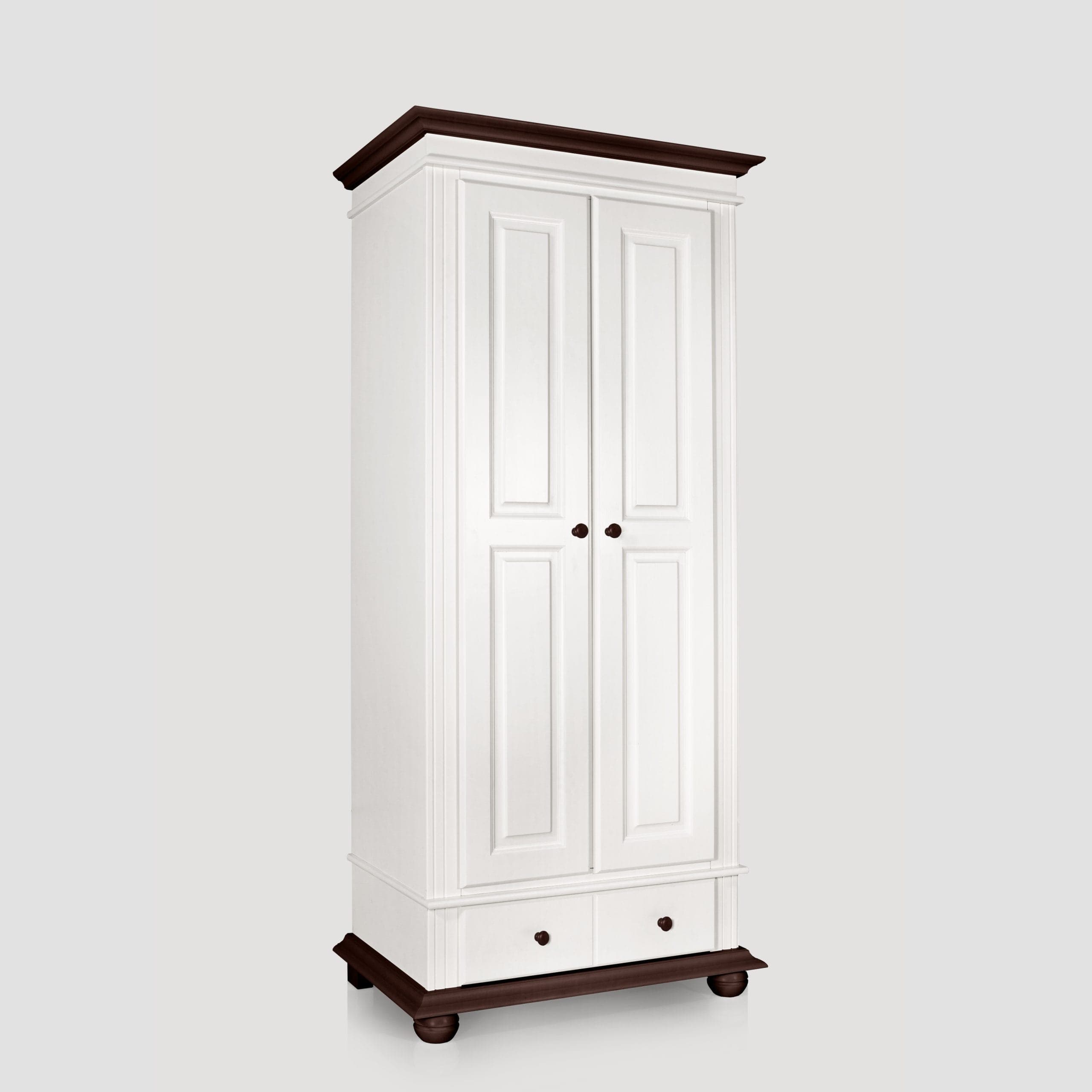 Armoire Nordby à 2 portes étroites en bois massif