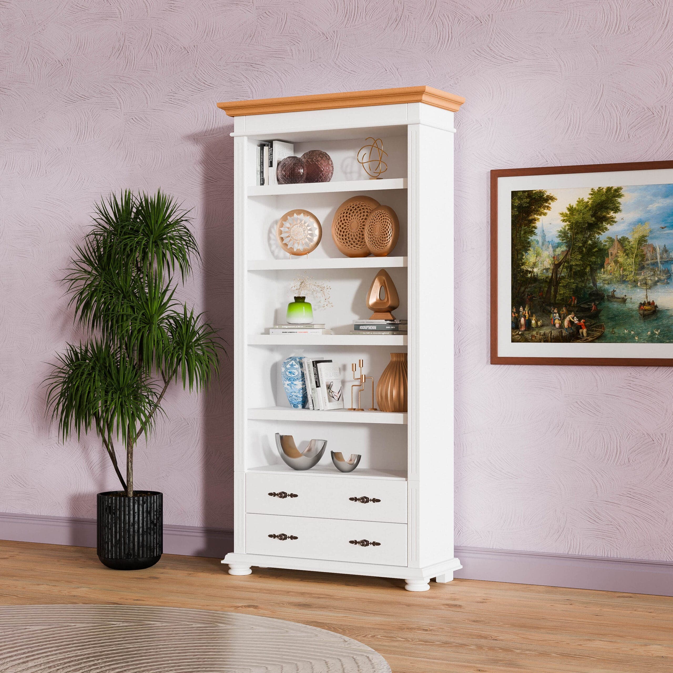 Étagère « Skagen » en bois massif pour bureau et espace de travail