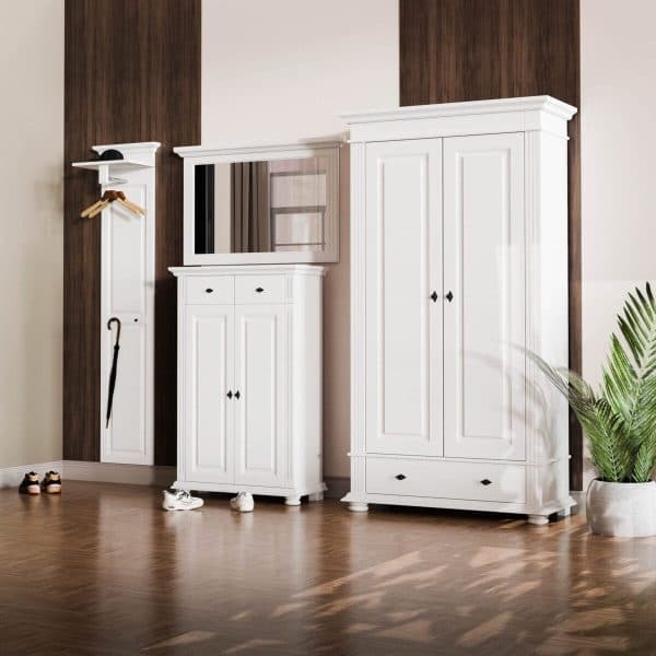 Porte-manteau d'entrée « Skagen 6 » en bois d'épicéa massif