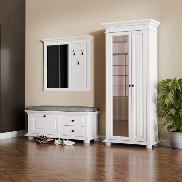 Penderie d'entrée « Skagen 5 » en bois d'épicéa massif