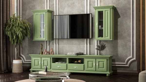 Ensemble de salon « Fjord Salbei » avec une commode de 250 cm