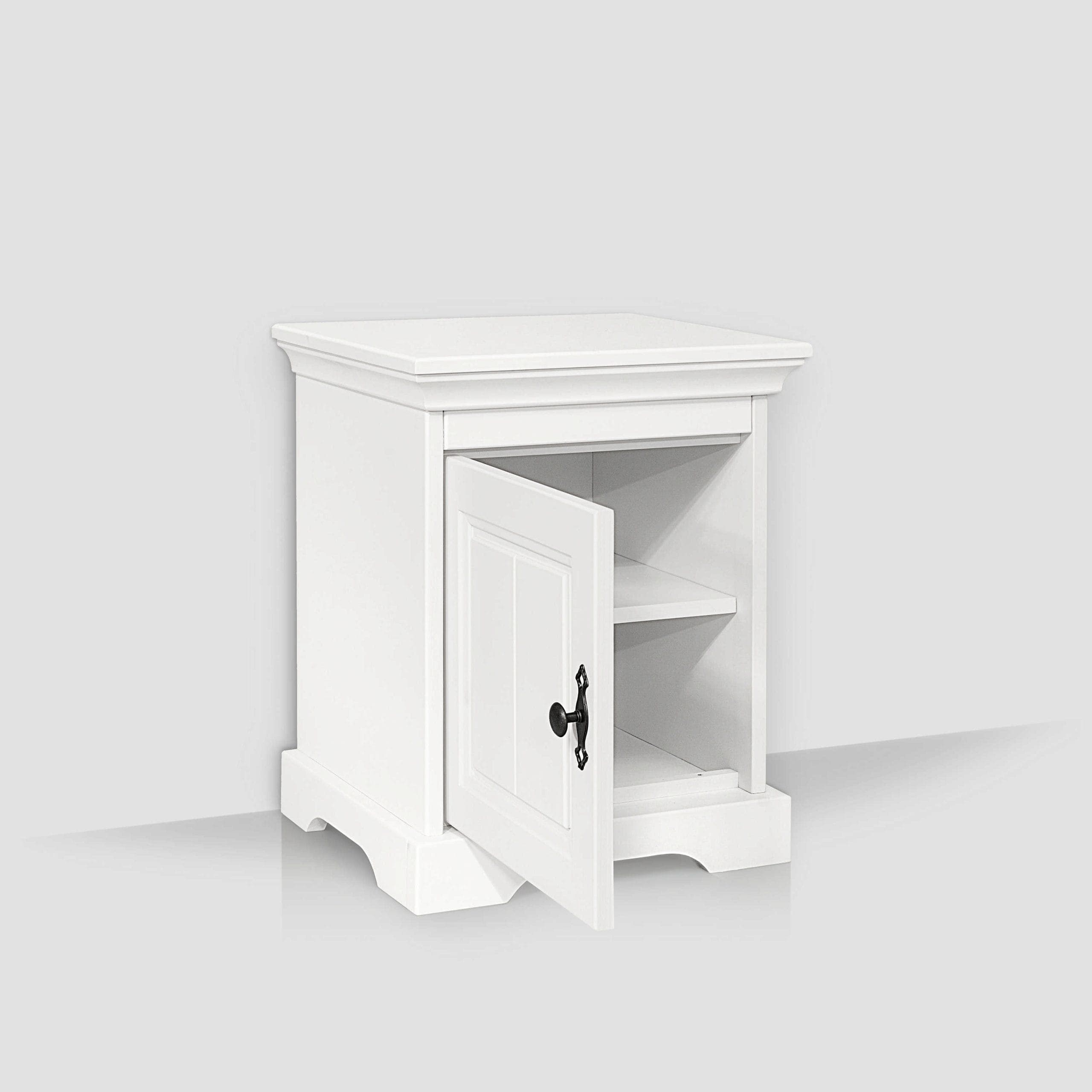 Table de chevet Linnea en bois massif, au design moderne