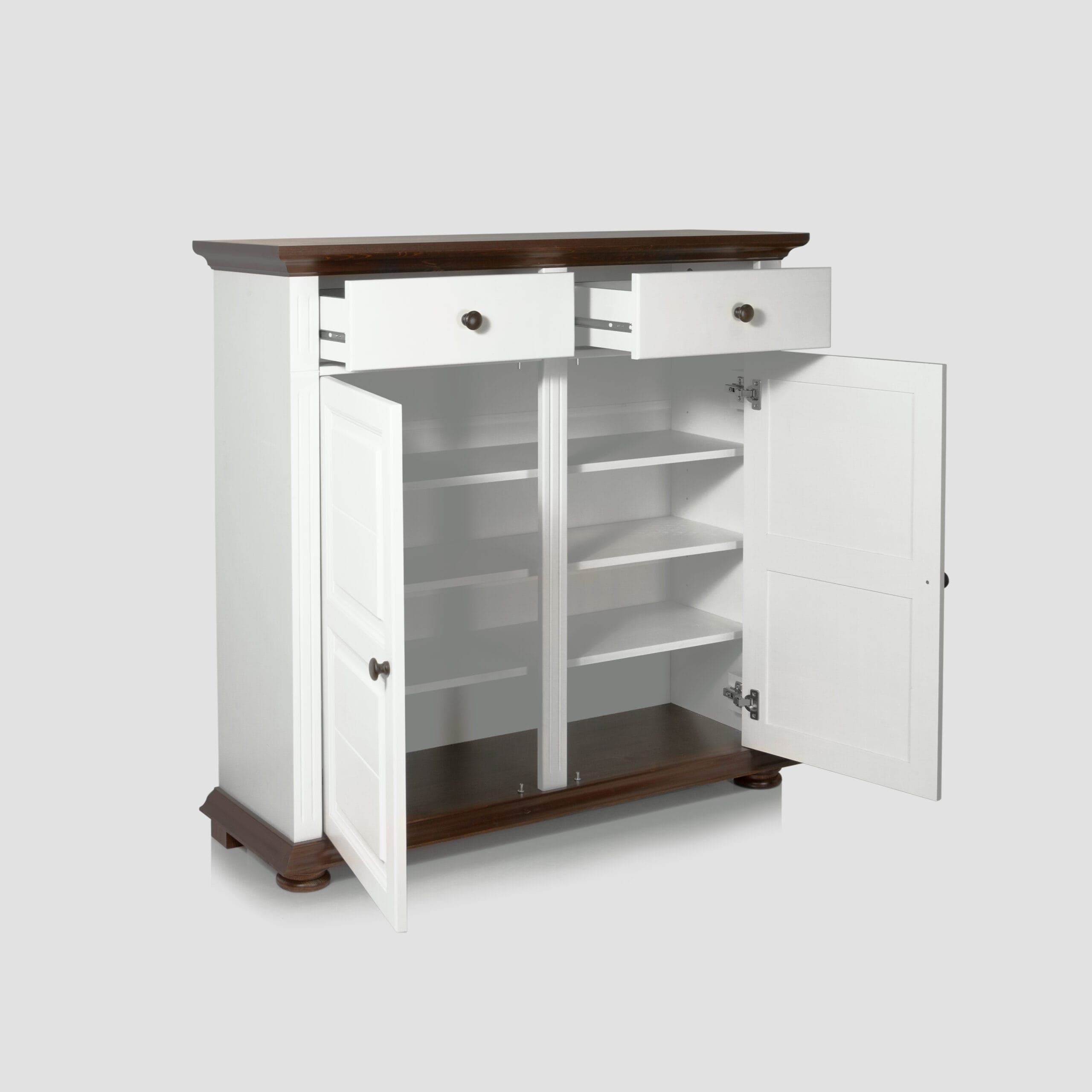 Meuble à chaussures « Skagen » en bois massif pour le couloir