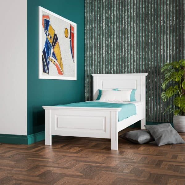 Lit en bois massif « Nordby » 90 cm avec supports de matelas