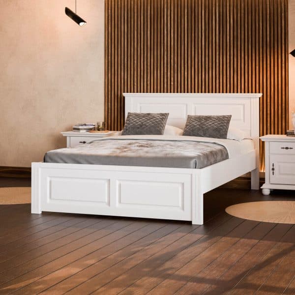 Lit en bois massif Nordby avec un côté étroit, 180 cm