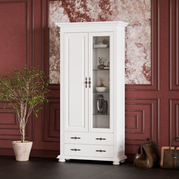 Grande vitrine Skagen en bois de sapin massif
